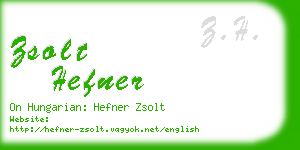 zsolt hefner business card